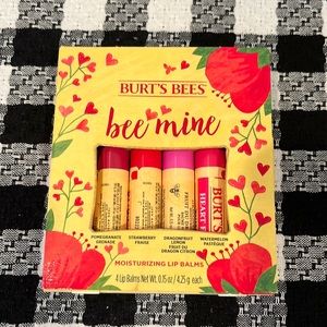 Burt’s Bees Lip Balm Set Pomegranate Strawberry Dragonfruit Lemon Watermelon NWT